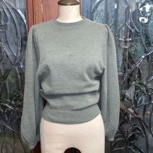 Elegant Sage Crew Neck Sweater
